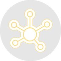 Connection Line Sticker Multicolor Icon vector