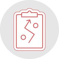 Strategy Line Sticker Multicolor Icon vector