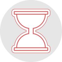 Hourglass Line Sticker Multicolor Icon vector