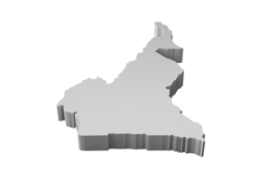 Cameroun 3d carte la géographie cartographie et topologie 3d illustration png