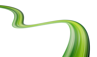 verde acrilico curvo nastro 3d illustrazione png