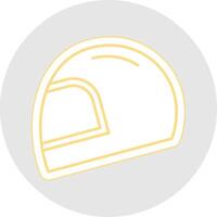 Helmet Line Sticker Multicolor Icon vector