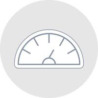 Speedometer Line Sticker Multicolor Icon vector