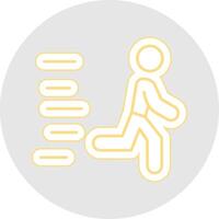 Runner Line Sticker Multicolor Icon vector
