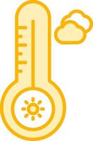 temperatura caliente vecto icono vector