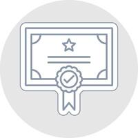 Qualify Line Sticker Multicolor Icon vector