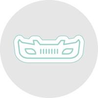 Bumper Line Sticker Multicolor Icon vector
