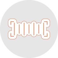 Bar Code Line Sticker Multicolor Icon vector