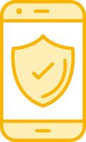 Phone Shield Vecto Icon vector