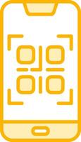 teléfono inteligente qr código vecto icono vector