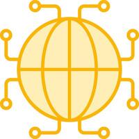 Digtal World Vecto Icon vector