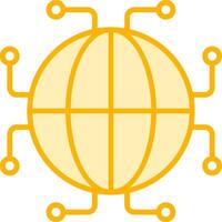 Digtal World Vecto Icon vector