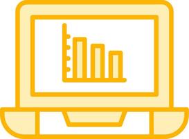 Online Bar Chart Vecto Icon vector