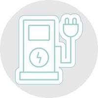 Electric Charge Line Sticker Multicolor Icon vector