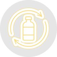 Bottle Recycling Line Sticker Multicolor Icon vector