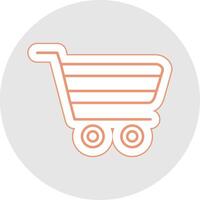 Trolley Line Sticker Multicolor Icon vector