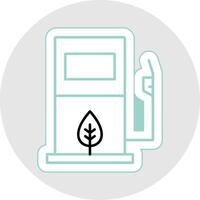 Bio Fuel Line Sticker Multicolor Icon vector