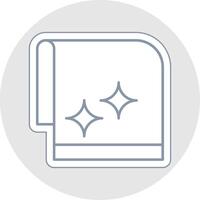 Towel Line Sticker Multicolor Icon vector
