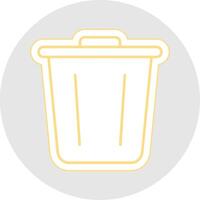 Garbage Line Sticker Multicolor Icon vector