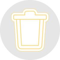 Trash Can Line Sticker Multicolor Icon vector