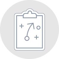 Strategy Line Sticker Multicolor Icon vector