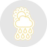 Forecast Line Sticker Multicolor Icon vector