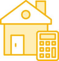 House Cost Calculator Vecto Icon vector