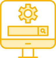 Computer Search Engine Vecto Icon vector