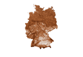 Map of Germany in old style, brown graphics in a retro style Vintage Style. High detailed 3d illustration png