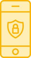 Mobile Security Vecto Icon vector