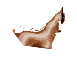 mapa de dubai en estilo antiguo, gráficos marrones en un estilo retro vintage. alta ilustración 3d detallada png