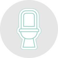 Toilet Line Sticker Multicolor Icon vector