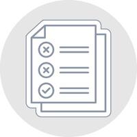 Check List Line Sticker Multicolor Icon vector