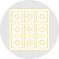 Tiles Line Sticker Multicolor Icon vector