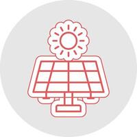 Solar Energy Line Sticker Multicolor Icon vector