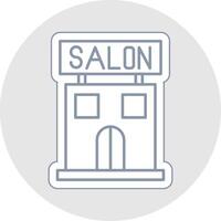 Salon Line Sticker Multicolor Icon vector