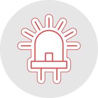 Led Line Sticker Multicolor Icon vector