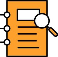 Notepad Search Vecto Icon vector