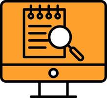 File Search Computer Vecto Icon vector