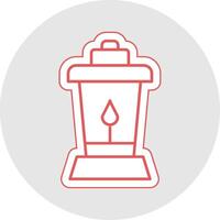 Lantern Line Sticker Multicolor Icon vector