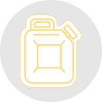 Canister Line Sticker Multicolor Icon vector