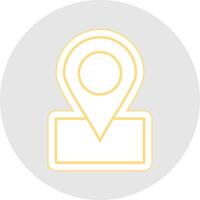 Map Line Sticker Multicolor Icon vector