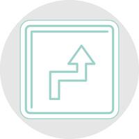 Zigzag Arrow Line Sticker Multicolor Icon vector