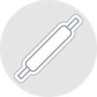 Rolling Pins Line Sticker Multicolor Icon vector