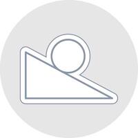 Ramp Line Sticker Multicolor Icon vector