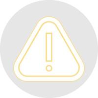 Warning Line Sticker Multicolor Icon vector