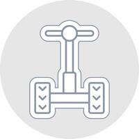 Segway Line Sticker Multicolor Icon vector