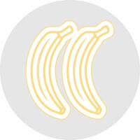 Bananas Line Sticker Multicolor Icon vector