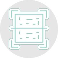 Qr Code Line Sticker Multicolor Icon vector