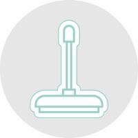 Floor Wiper Line Sticker Multicolor Icon vector
